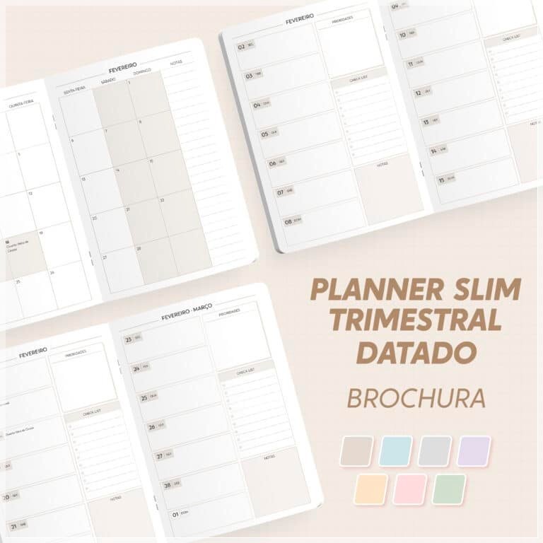 Encadernação - Planner Modular Trimestral 27 A5 Brochura