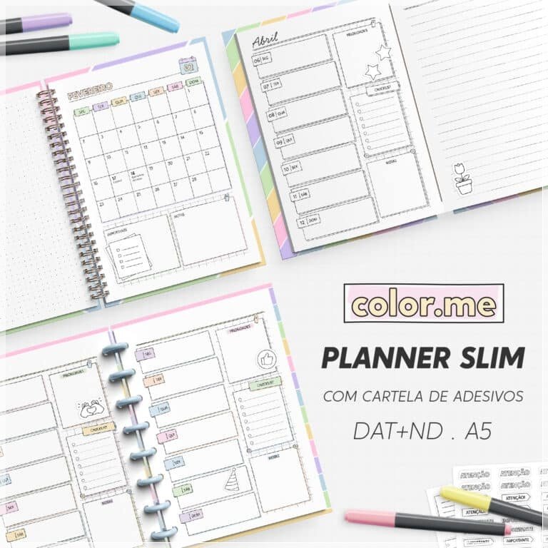Encadernação - Planner Slim 2027 Color.me A5