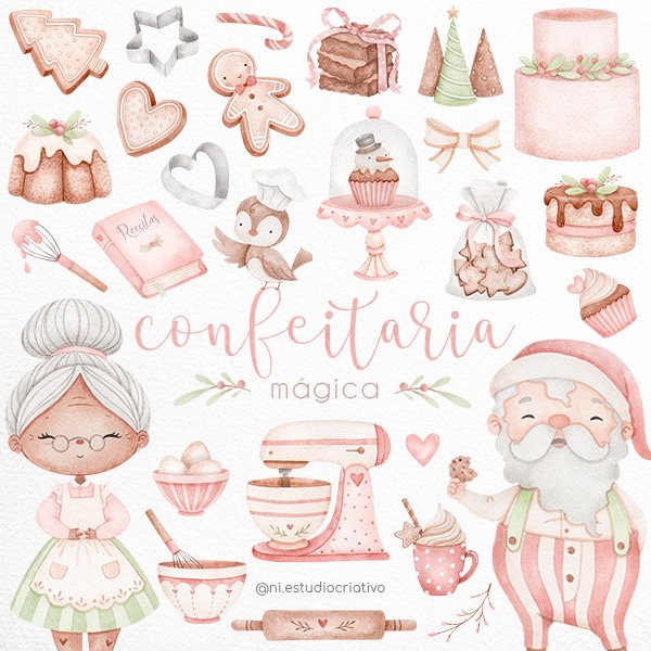 Kit Digital Confeitaria Mágica Cliparts 66